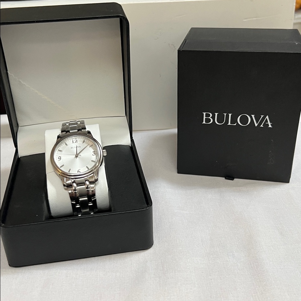 Bulova “President’s Circle” Silver and Black Timepiece.